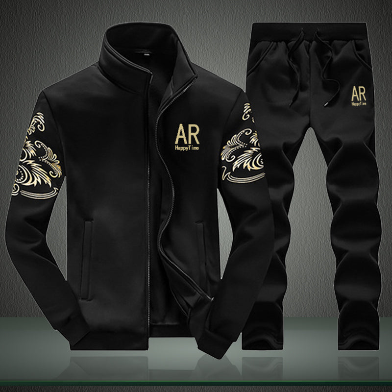 Lässiger Langarm-Hose-Cardigan Modischer Pullover Zweiteiliger Anzug